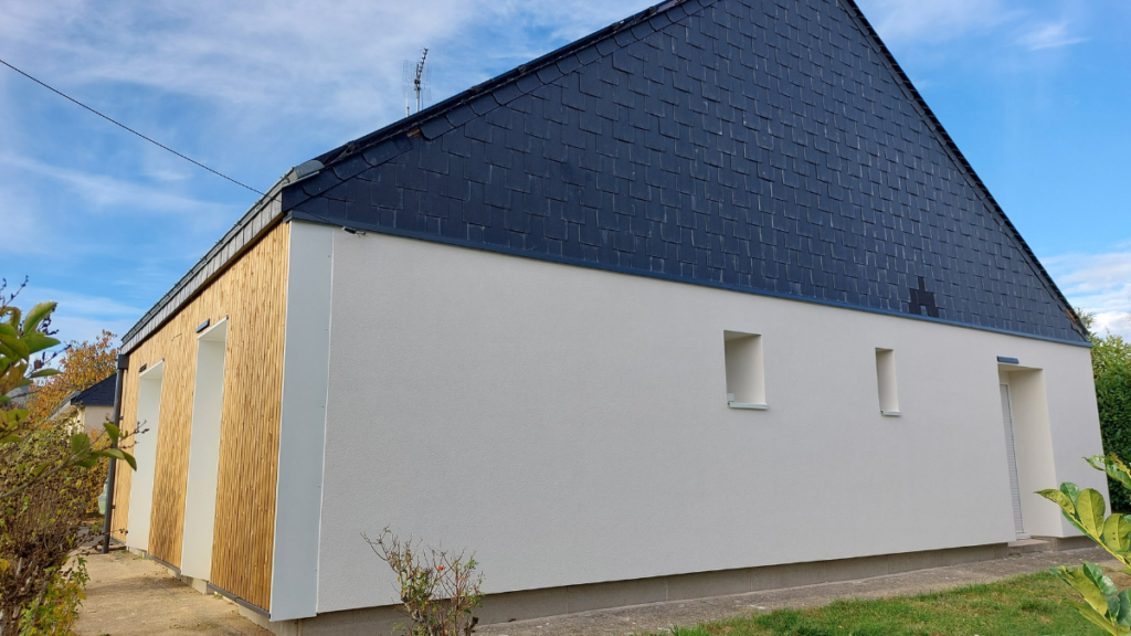 Réhabilitation EnergieSprong d'une maison à Juvardeil, vue de côté