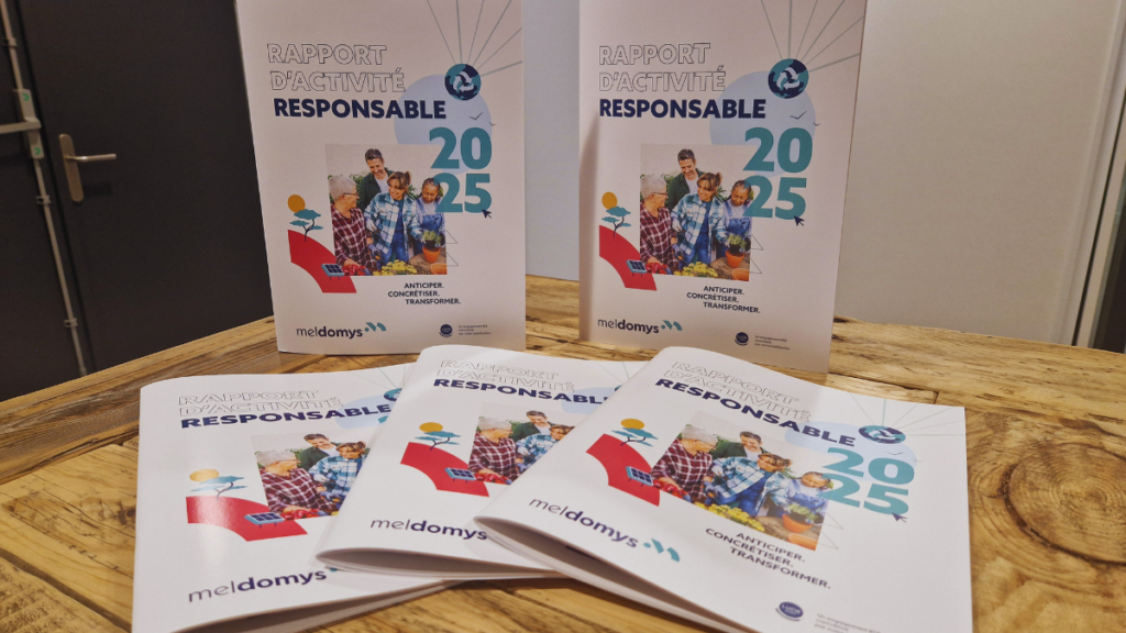 Exemplaires du rapport d'activité responsable de 2025 de Meldomys